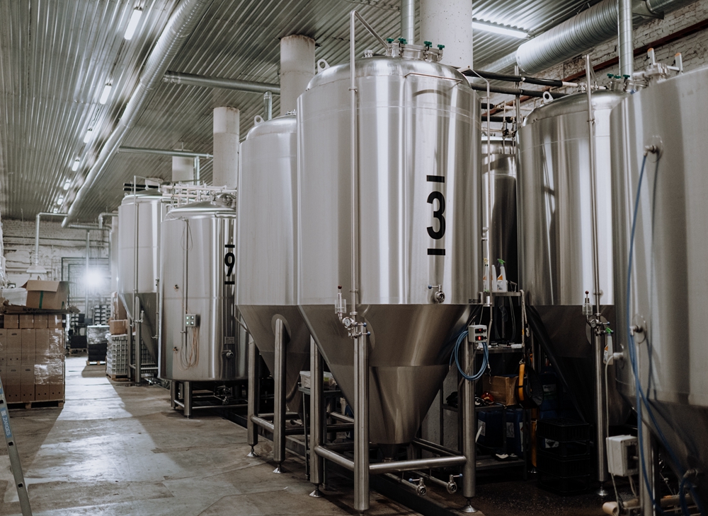 Bright beer tank use in a brewery